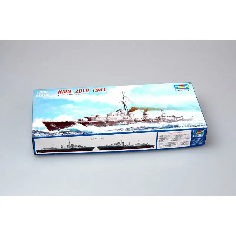 Trumpeter 05758 1/700 Tribal-class destroyer HMS Zulu (F18)1
