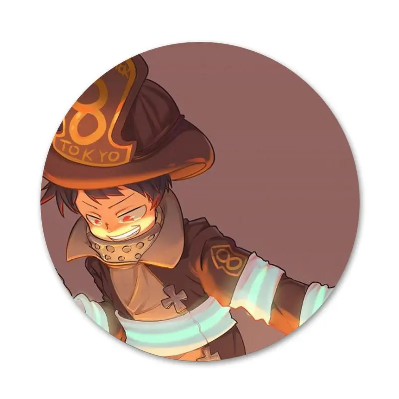 

cartoon anime fire force Badge Brooch Pin Accessories For Clothes Backpack Decoration gift