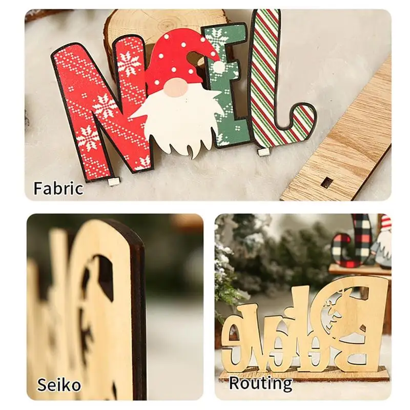 Рождественские деревянные украшения рождественские креативные цветные