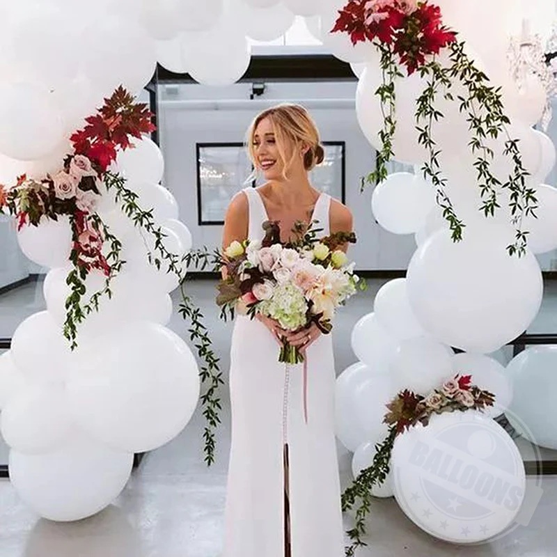 Шары воздушные латексные белые 5/10/12/18/36 дюймов | Дом и сад