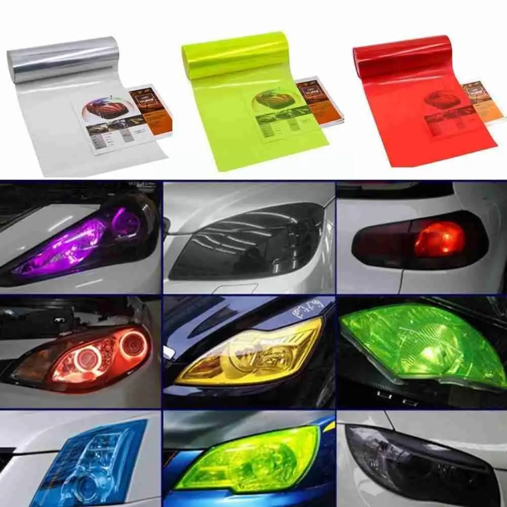 

40*150 Cm Auto Car Smoke Fog Light Headlight Taillight Vinyl Sheet Car Tint Sticker Accessories Styling Film Waterproof