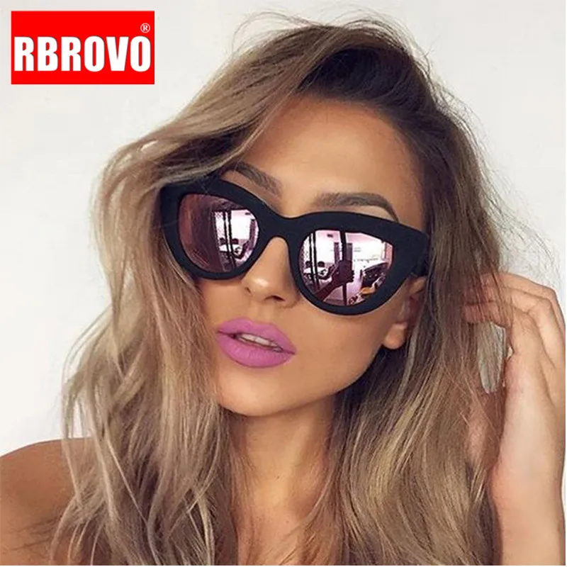 Солнечные очки RBROVO в винтажном стиле UV400 для мужчин и женщин Шикарные