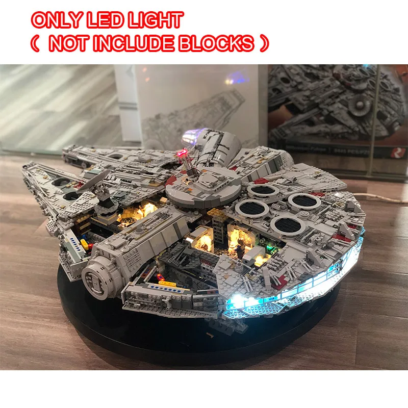 Комплект светодиодных ламп для LGset Star 75192 и 05132 Falcon Millennium строительные блоки модель кирпича(не включает комплект блоков - Цвет: NO BOX