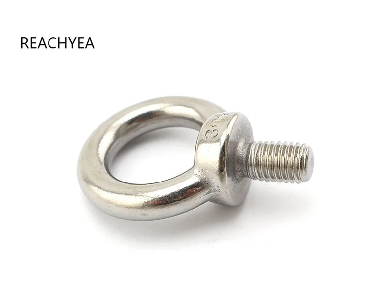 

(50PCS/LOT) M3 DIN580 Eye Bolt 304 Stainless Steel Marine Lifting Eye Screws Ring Loop Hole For Cable Rope Eye Bolt