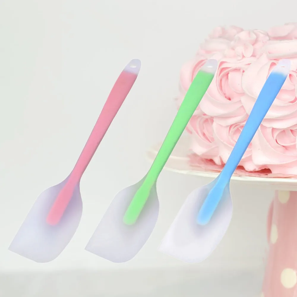 

1Pc Kitchen Silicone Spatula Cream Scraping Butter Mixing Transparent Cake Baking Kitchen Tools Cake Decorating Tools