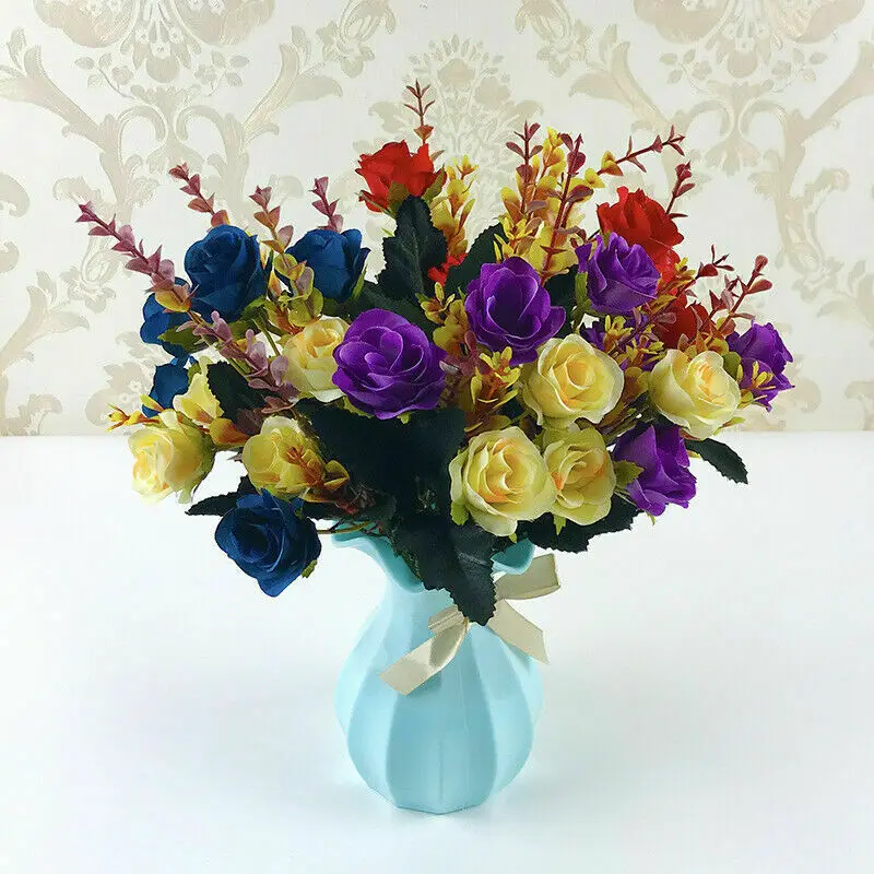Новинка 2019 хит 12 головок букет роз Искусственный Цветок анютины глазки растений