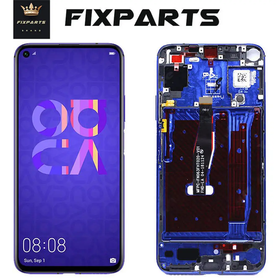 Оригинальный дисплей для Huawei Nova 5T ЖК сенсорный экран дигитайзер с рамкой 6 26