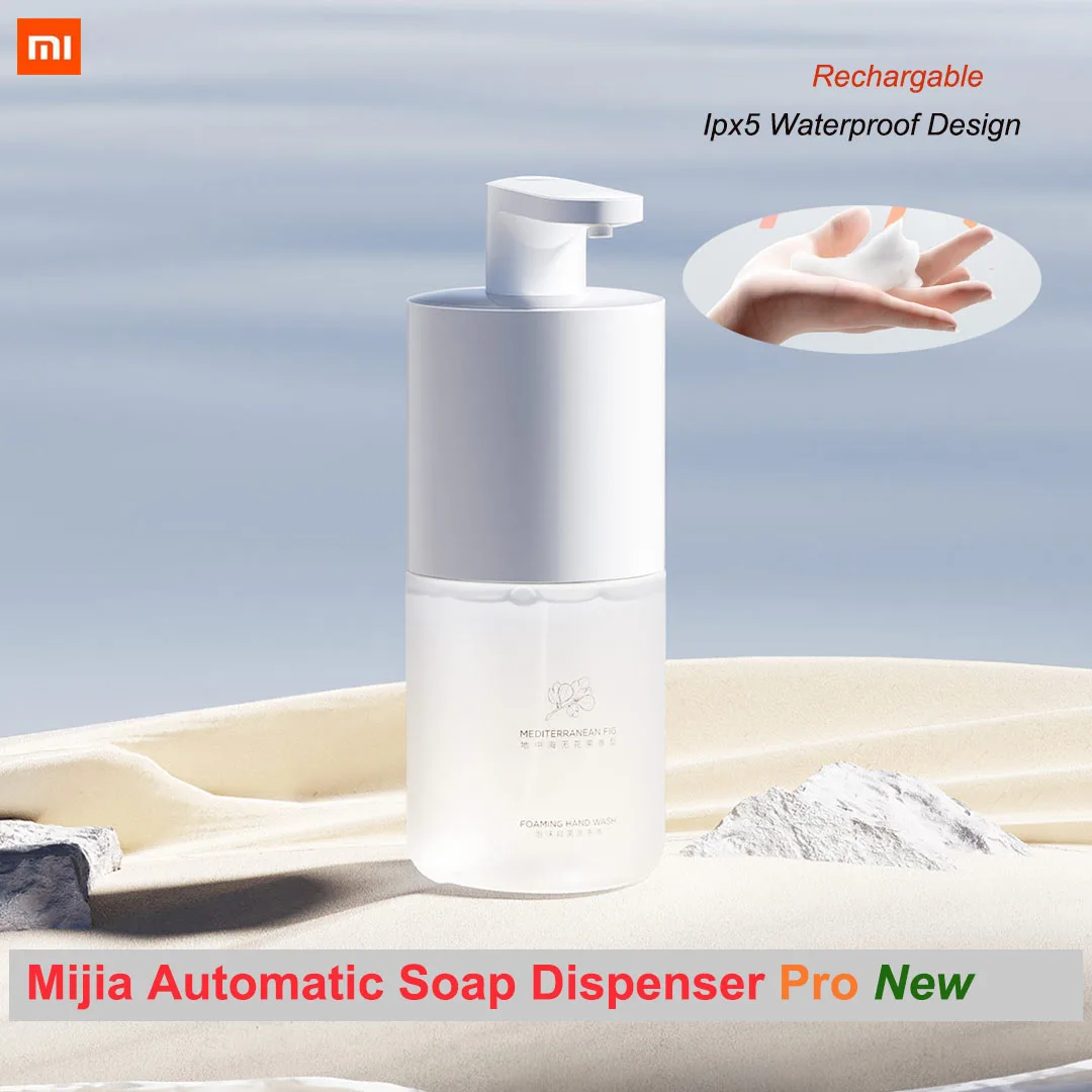 

2021 New Design Xiaomi Mijia Rechargable Auto Induction Foaming Automatic Soap Dispenser Pro Hand Washer Wash 0.2s Infrared