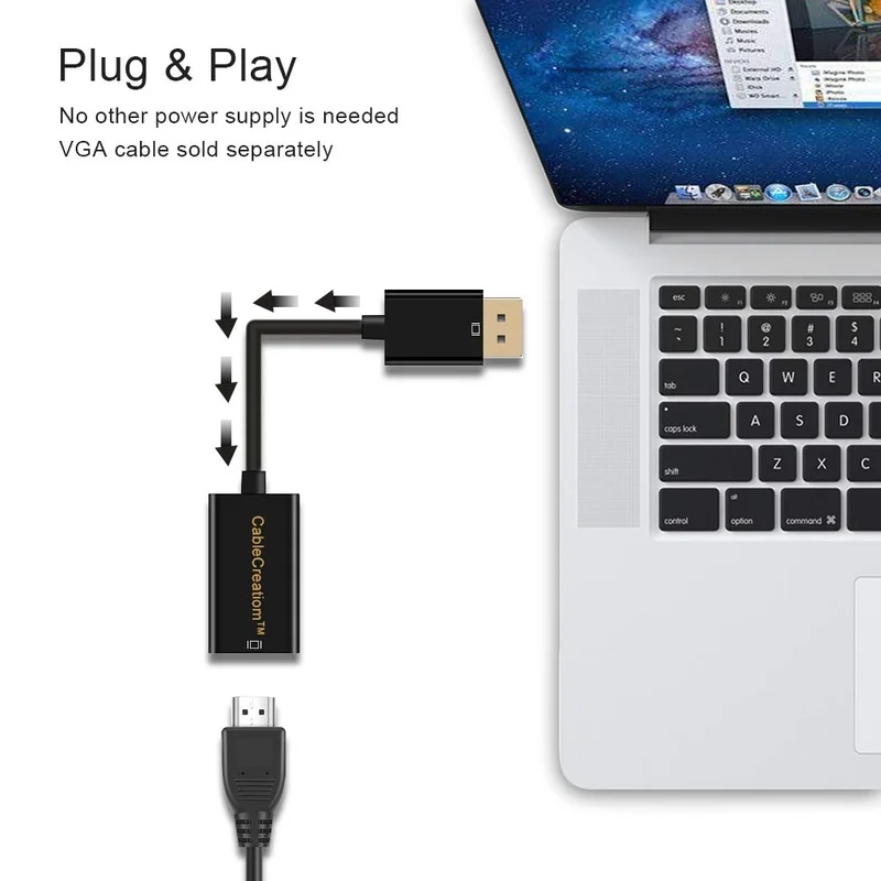 DP к HDMI (4K x 2K) (DP1.2 Ver.) Адаптер DisplayPort 3D аудио/видео преобразователь