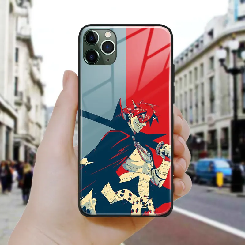 Мягкий силиконовый стеклянный чехол для телефона Gurren Lagann Kamina iPhone SE 6 6s 7 8 Plus X XR XS 11