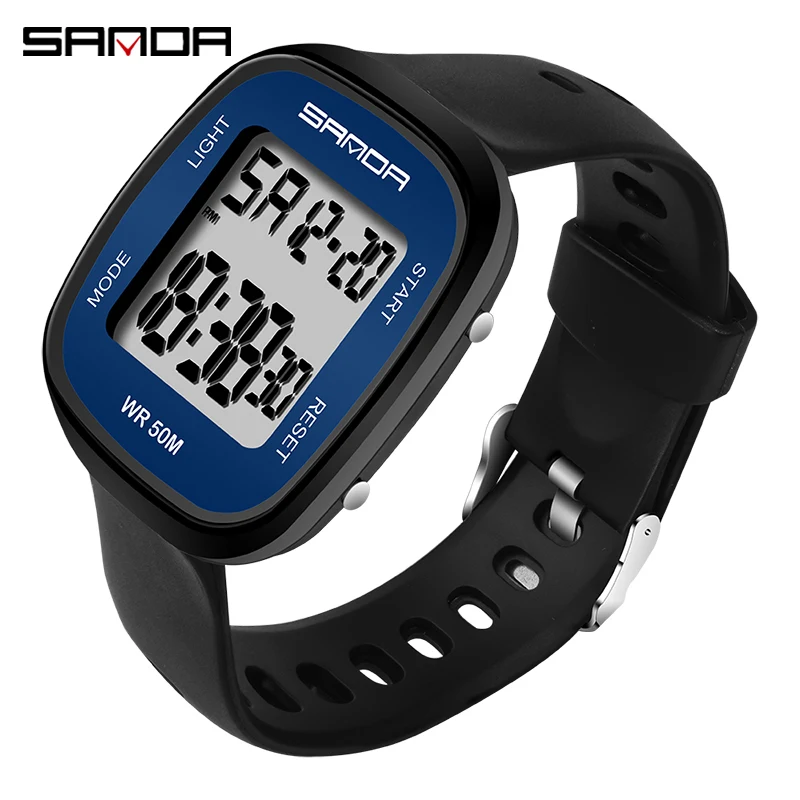 Мужские военные цифровые светодиодные часы водонепроницаемые светящиеся