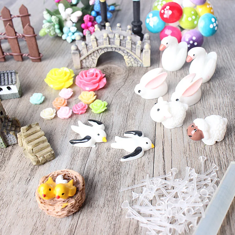 Миниатюрные горшки для растений 49 шт. бонсай миниатюрный ландшафт искусственная