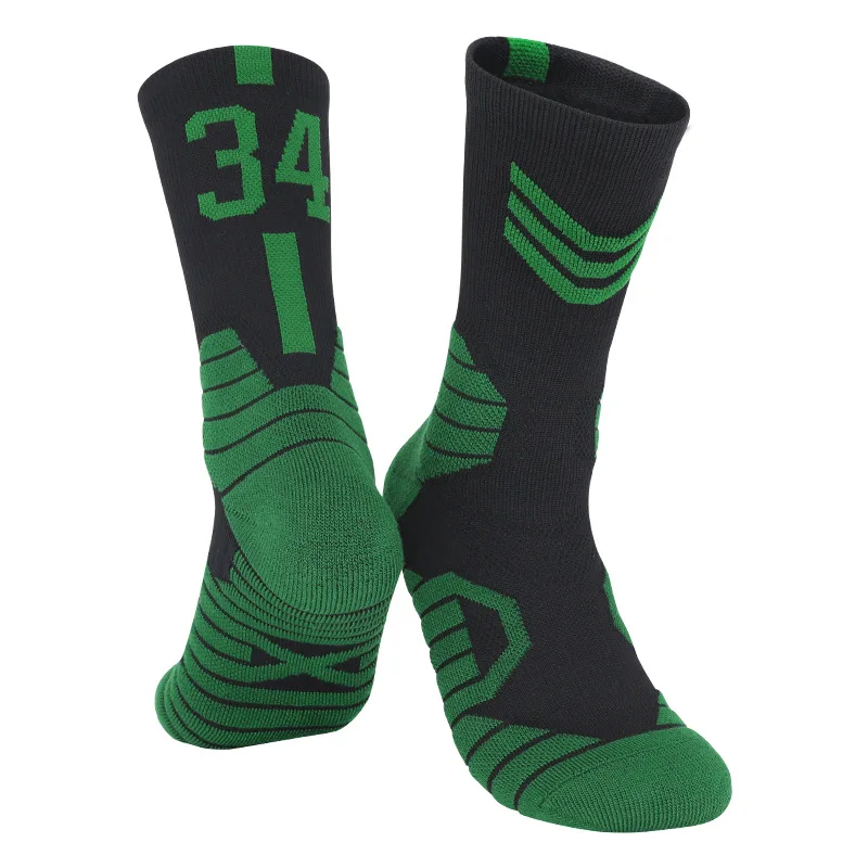 

New National Basketball Star lEite Socks for Men Ankle Heel Toe Protective Towel Bottom Terry Sports Socks