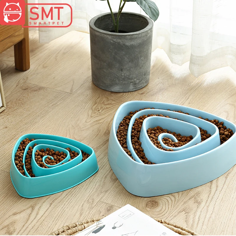 Портативный собака медленно миска для еды складная пластиковая кормушка кошек и