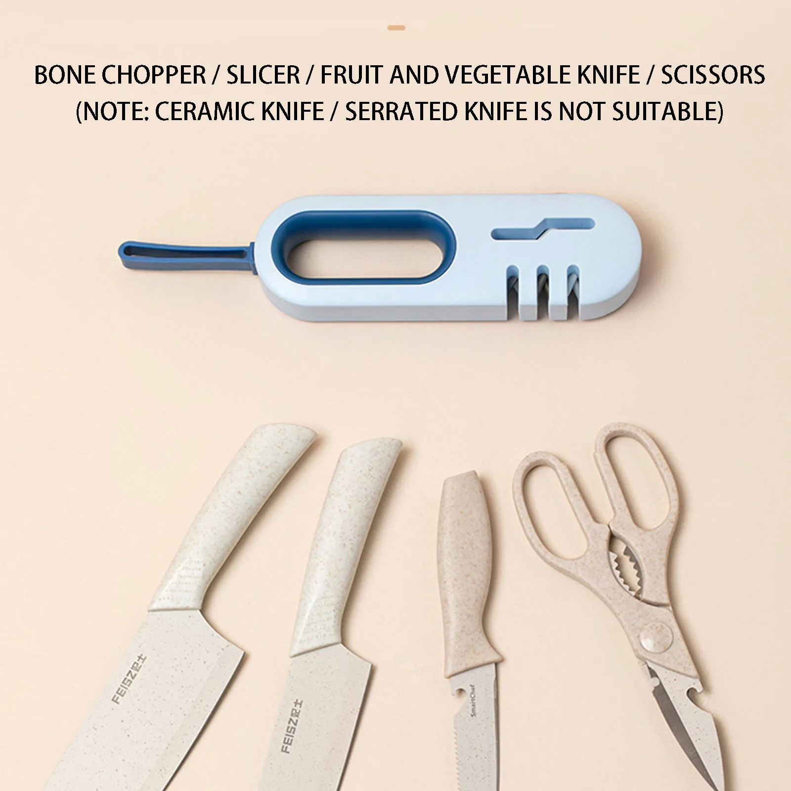 Точилка для ножей 4 в 1 стальной точильный камень вольфрам алмаз и керамика