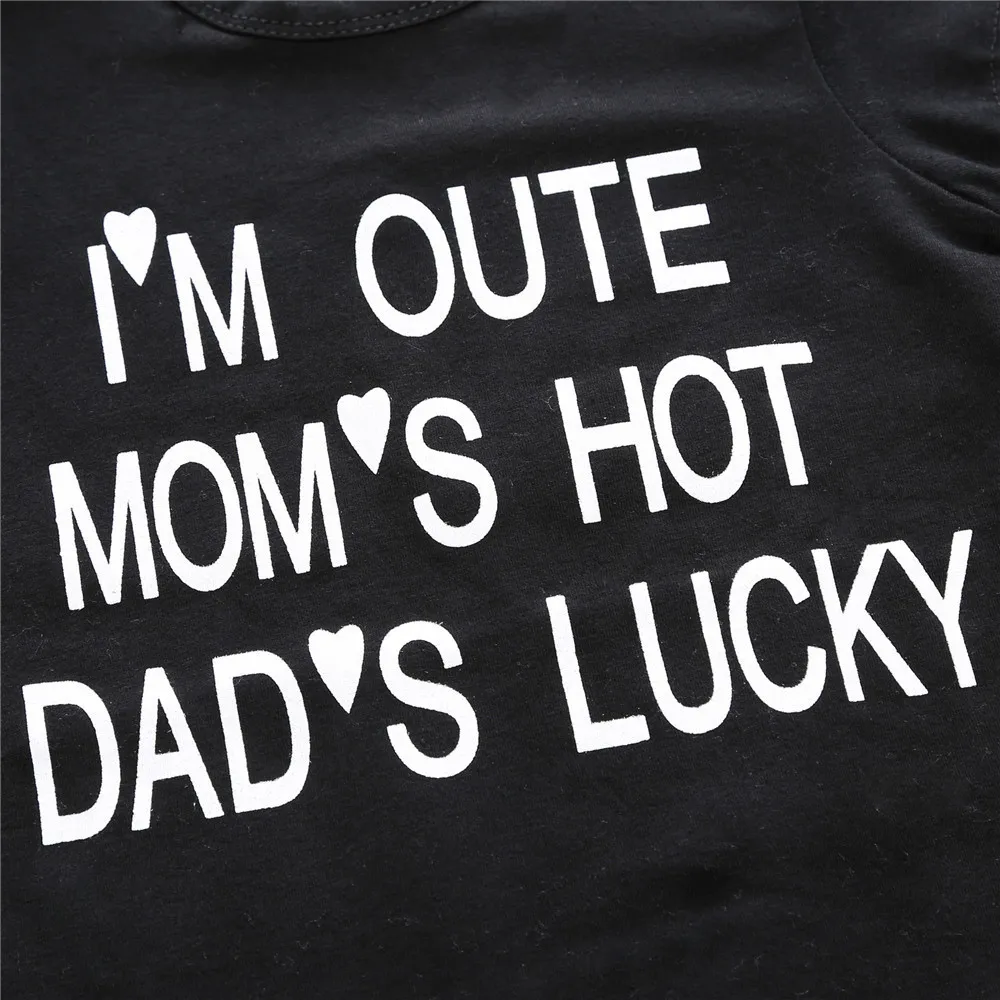 От 0 до 24 месяцев Летний комбинезон для новорожденных Детский костюм с надписью