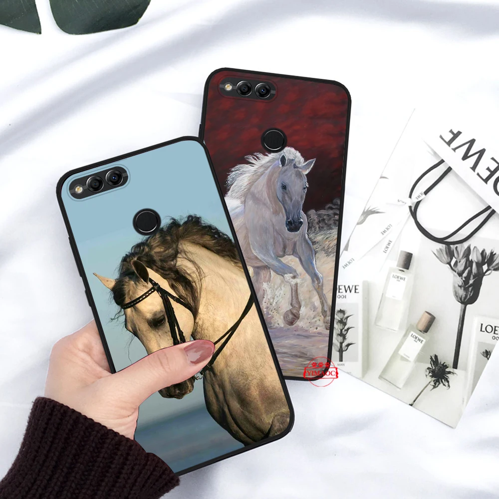 The Great beauty horse DIY Painted Silicone Case for Huawei honor 6A 7A Pro 7X 8 Lite 8X 8C 9 Note 10 View 20 9X |
