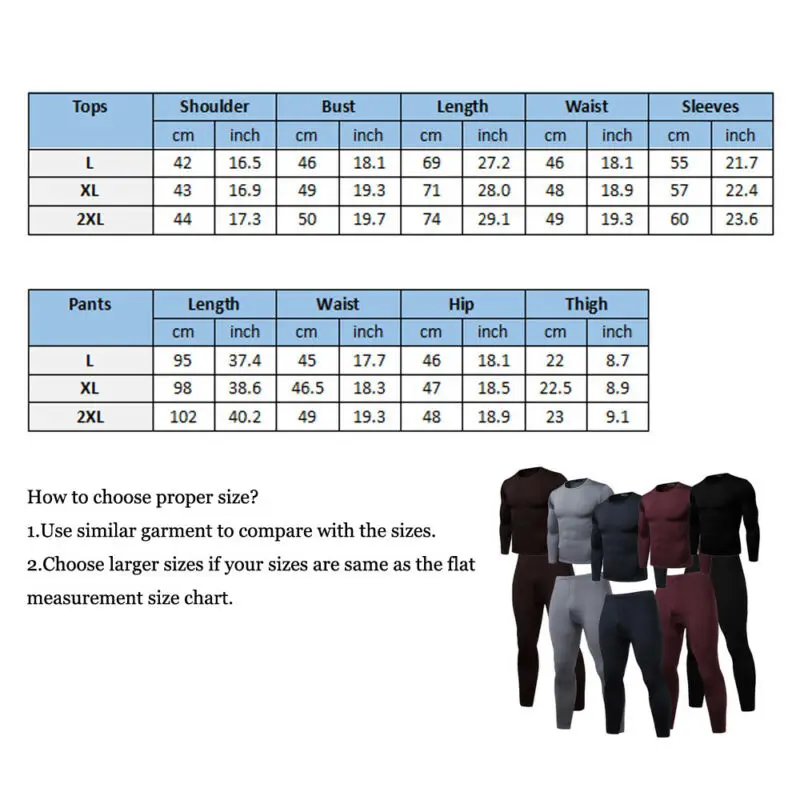 Новинка 2019 модный брендовый мужской зимний Повседневный теплый комплект нижнего
