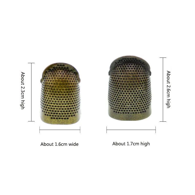 1 pc retro adjustable thimble finger protector hand-slip embroidery resistance retro needle needle holder sewing accessories