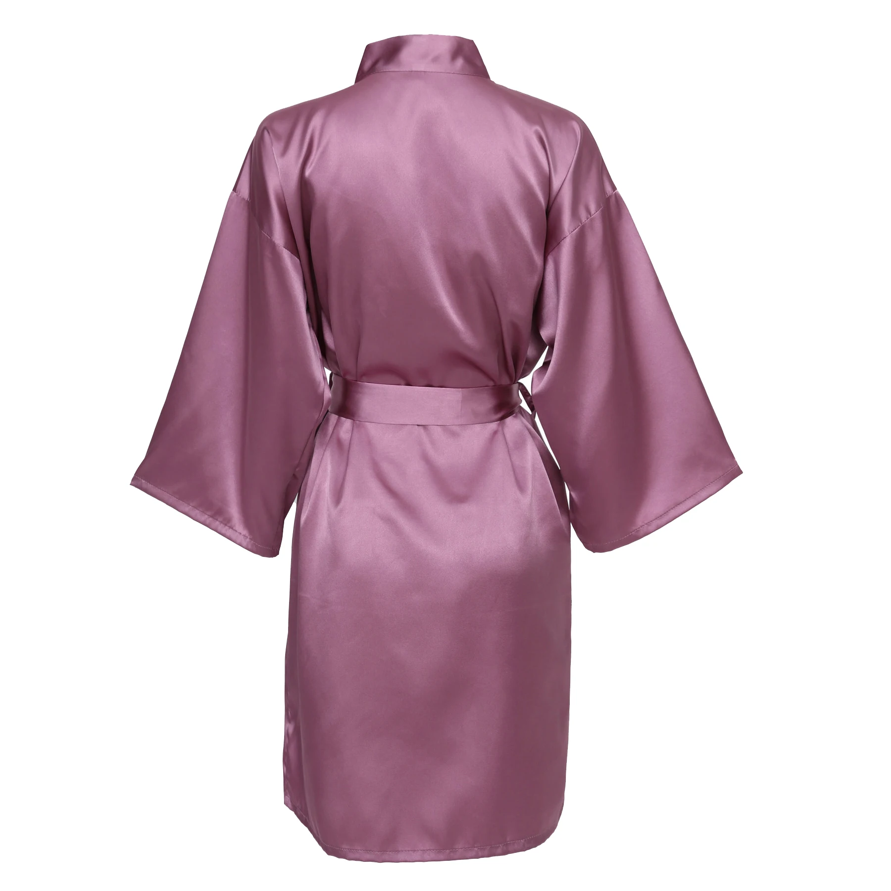 Mauve with print Индивидуальные женские халаты на заказ, атласное шелковое платье с принтом, сексуальное свадебное платье для невесты, платье для подружки невесты, кимоно, короткий халат, новинка - Цвет: Mauve with print