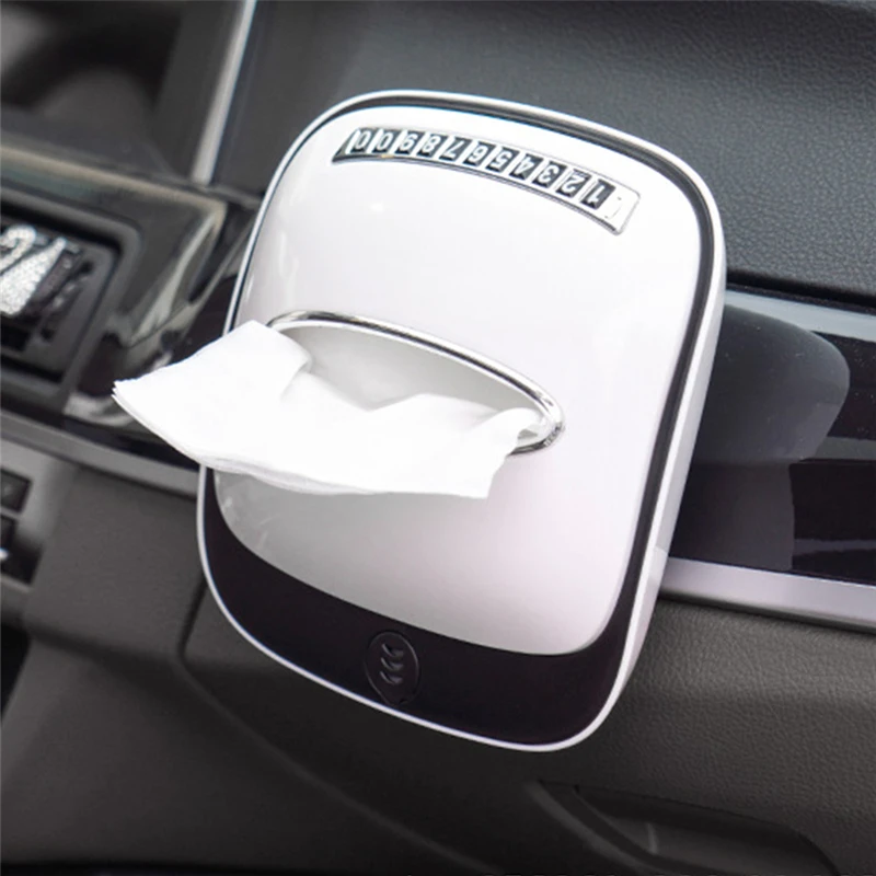 

2021 Multi-functional Car Tissue Napkin Holder Creative Solid Tissue Organizer Storage Box Anti-slip Auto Interior Accessories