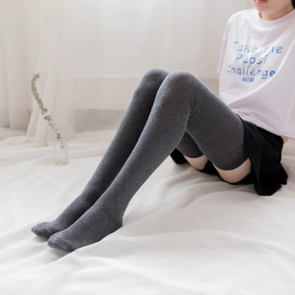 1 пара весенне осенние женские длинные гольфы теплые вязаные тонкие носки