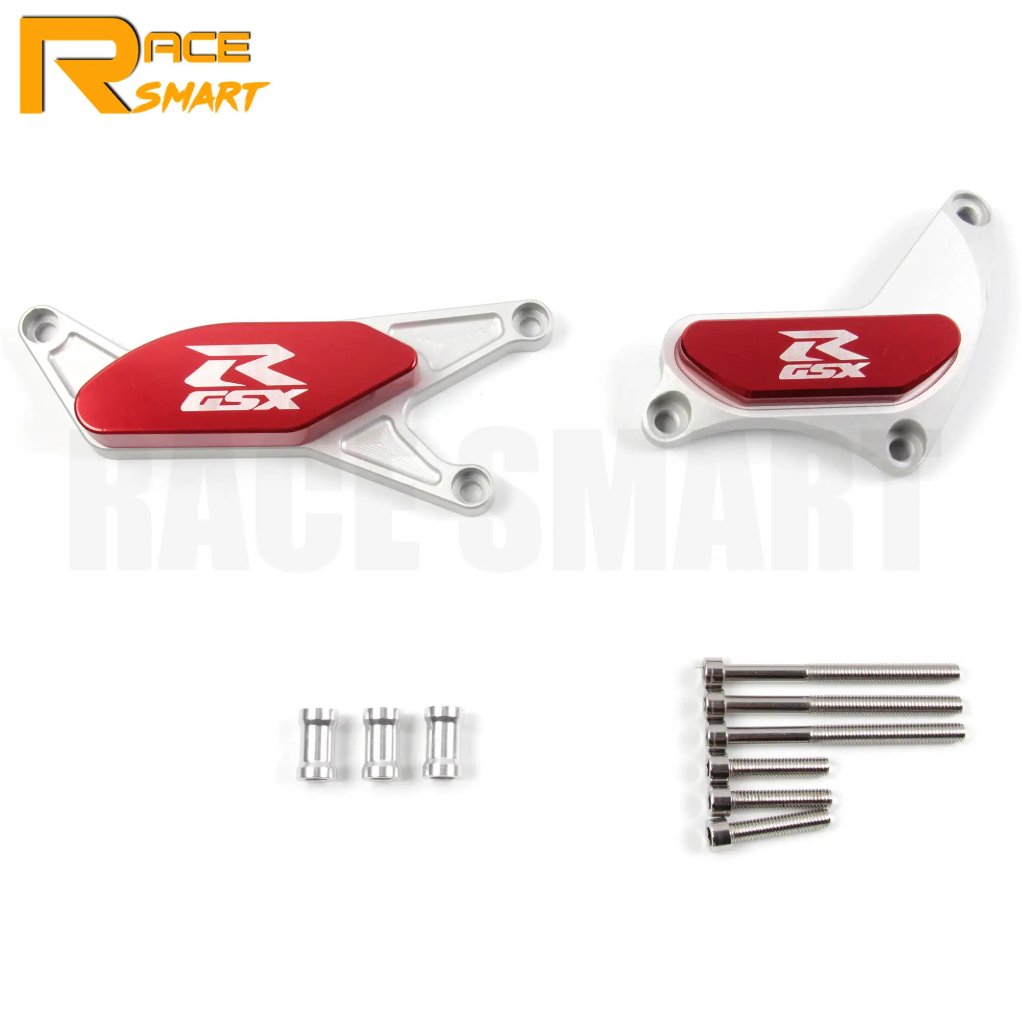 CNC рамки Ползунки Краш Pad защита от падения для SUZUKI GSXR600 2004-2005 Защита двигателя Ползунки крышка GSXR 600 - Цвет: Red