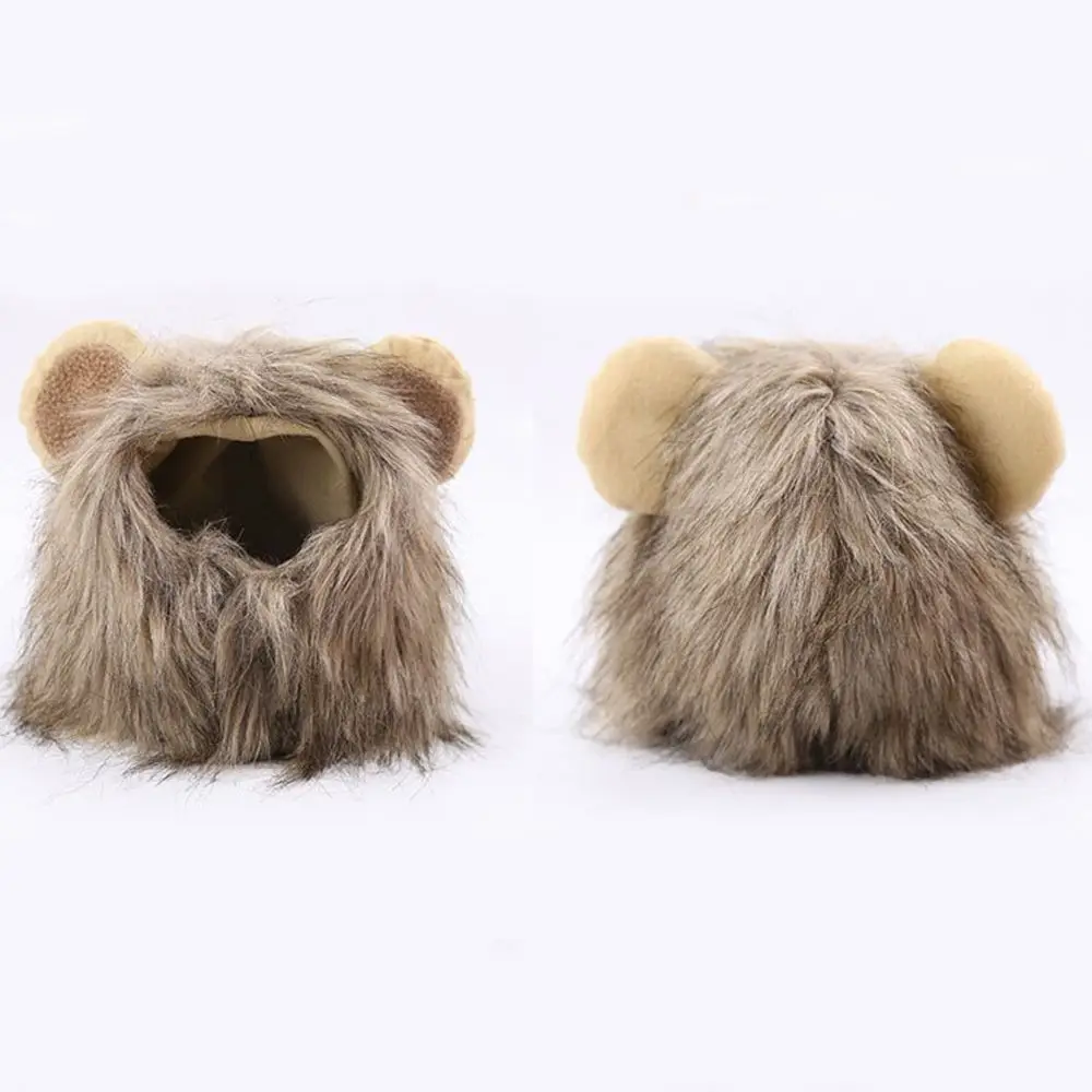 Регулируемая Кепка с кошачьими ушками из Львиной гривы для костюма косплея котят