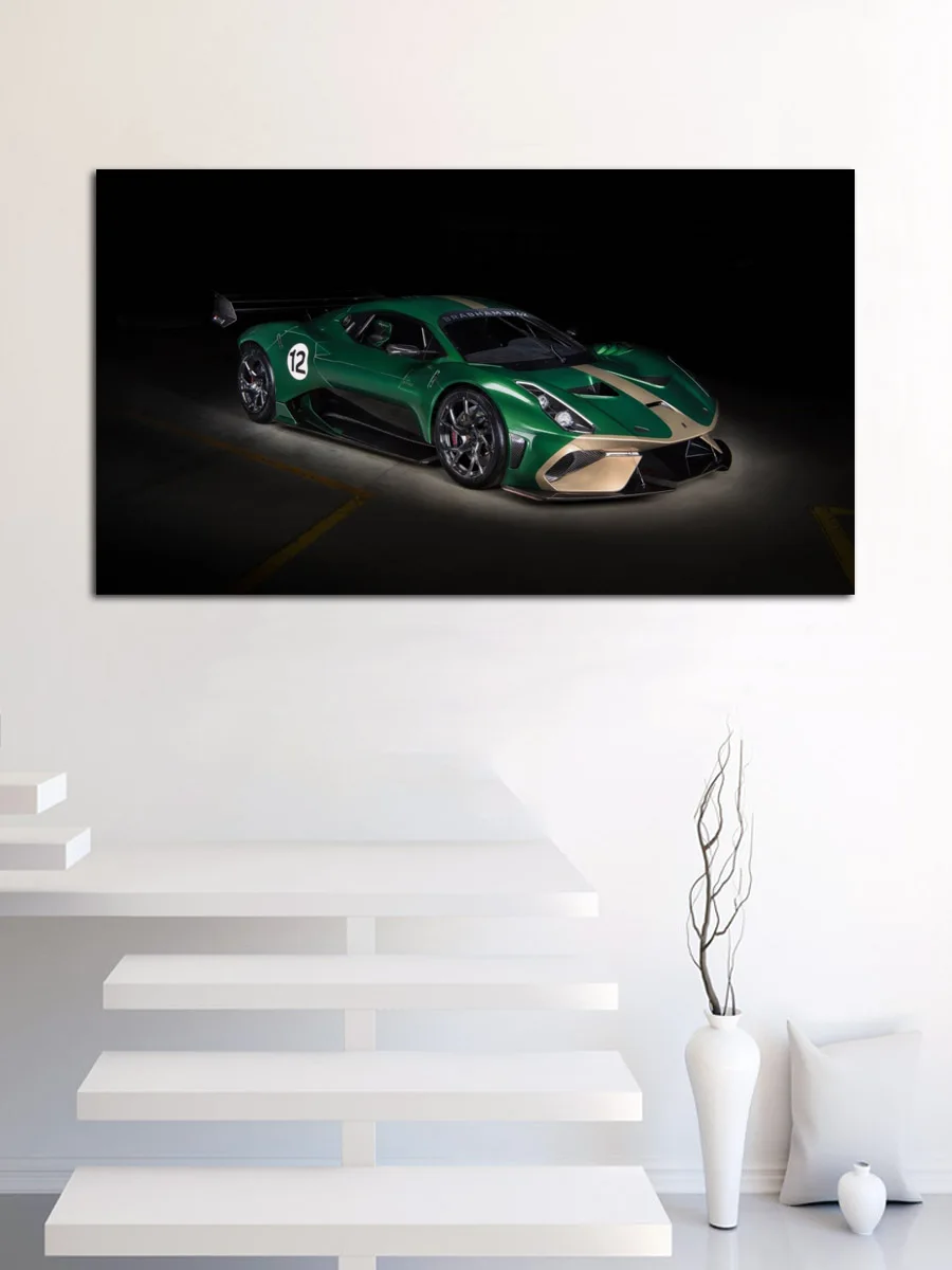 speed machine artwork cool supercar bt 62 racing sports car fabric posters on the wall picture home art living room decoration | Дом и сад