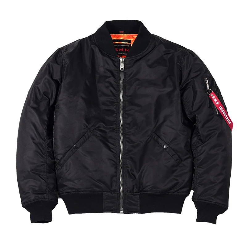 Летная куртка SMN Мужская тонкая однотонная пилота ВВС повседневная верхняя