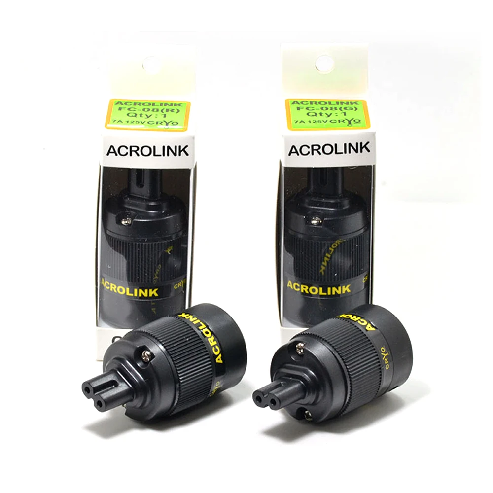 Acrolink FC-O8(G) 24K позолоченный медный шнур питания переменного тока фигурка 8 IEC Plug |