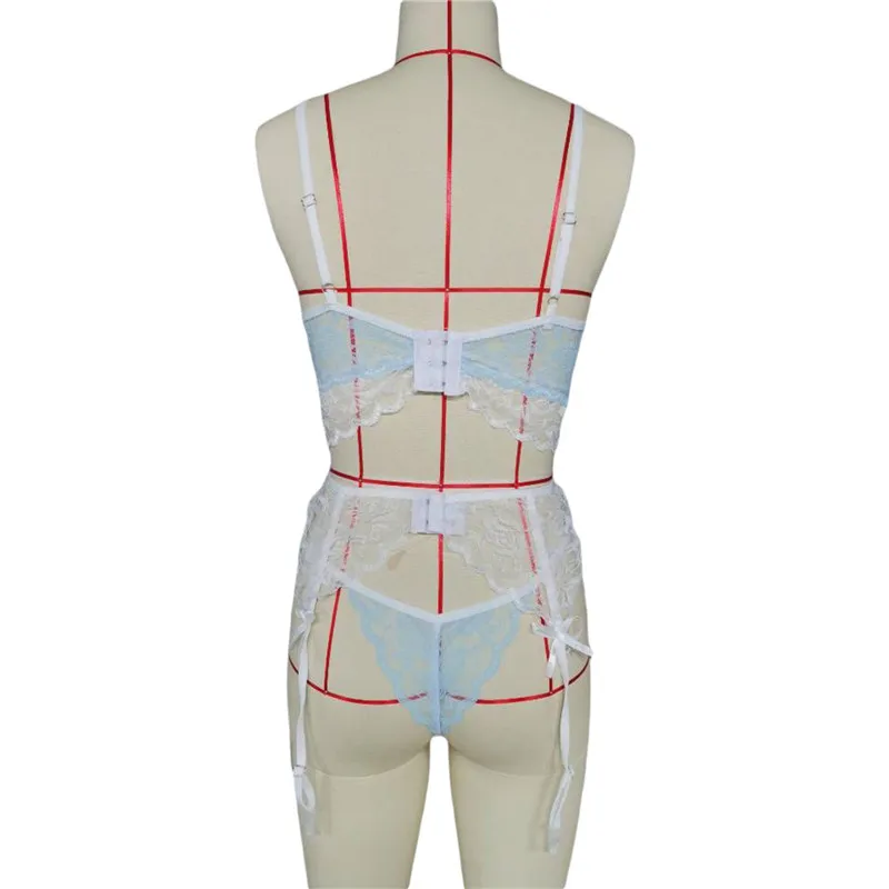 Женское сексуальное платье без бретелек кружева комплект нижнего белья для