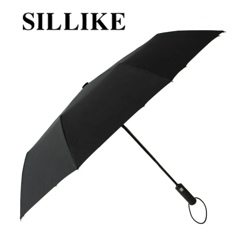 

Automatic Umbrella Men's Folding Tri-Fold Double Oversized Reinforced Umbrella for Female Students Business Advertising Umbrella