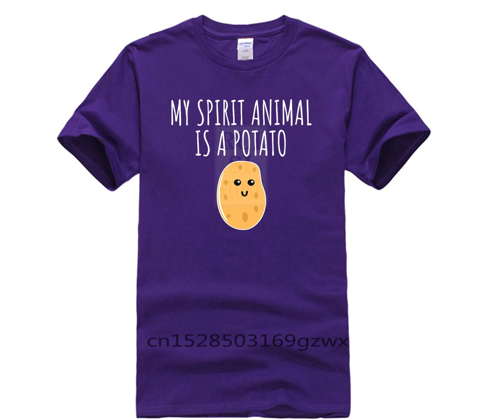 

t shirt for My Spirit Animal Is A Potato Cute Potato 2019 Summer Men s Short Hot men's fun casual print T shirt