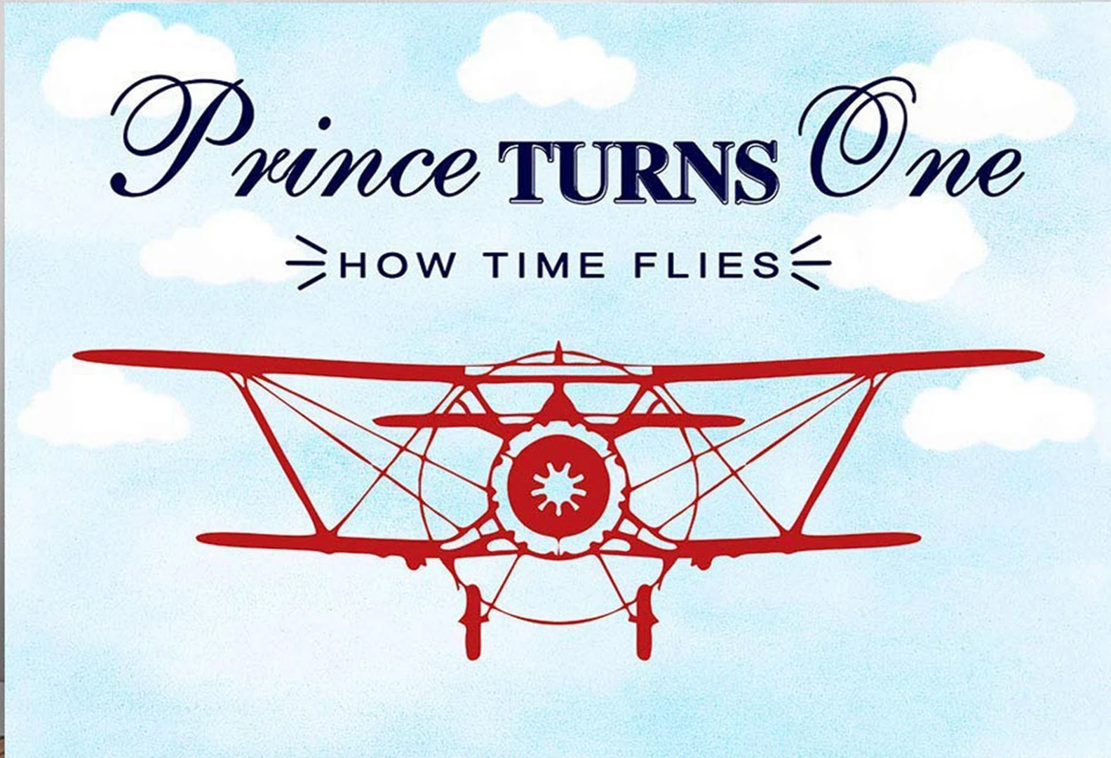 Принц превращает один фон как время мух баннеры для вечеринки на день рождения