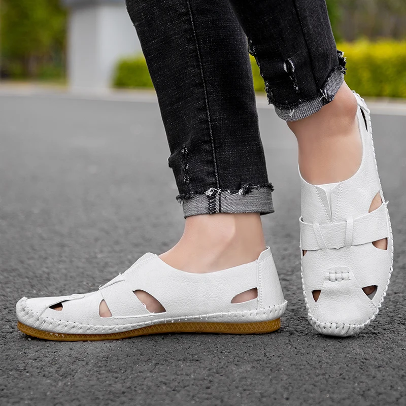 Сандалии мужские дышащие пляжная обувь Повседневные тапочки для воды шитье