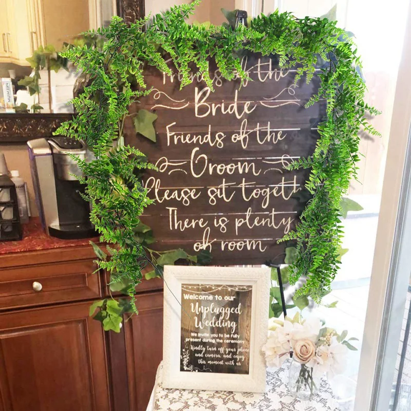 6 2 Ft искусственные растения лоза Бостон папоротники персидский зелени ротанг