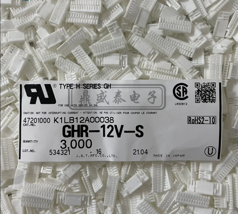JST-piezas nuevas para GHR-10V-S, carcasa con CONN GH, 10POS, 100% MM, GHR-09V-S, GHR-12V-S, GHR-13V-S, GHR-15V-S, 1,25-2