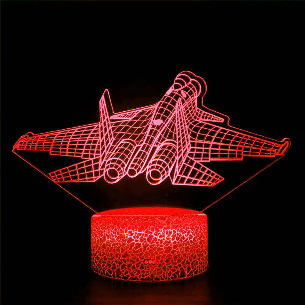 

Acrylic 3D Illusion Desk Lamp Airplane Nightlight for Kids Children Room Decor Battery Light Bedside Baby Night Light Plane Gift