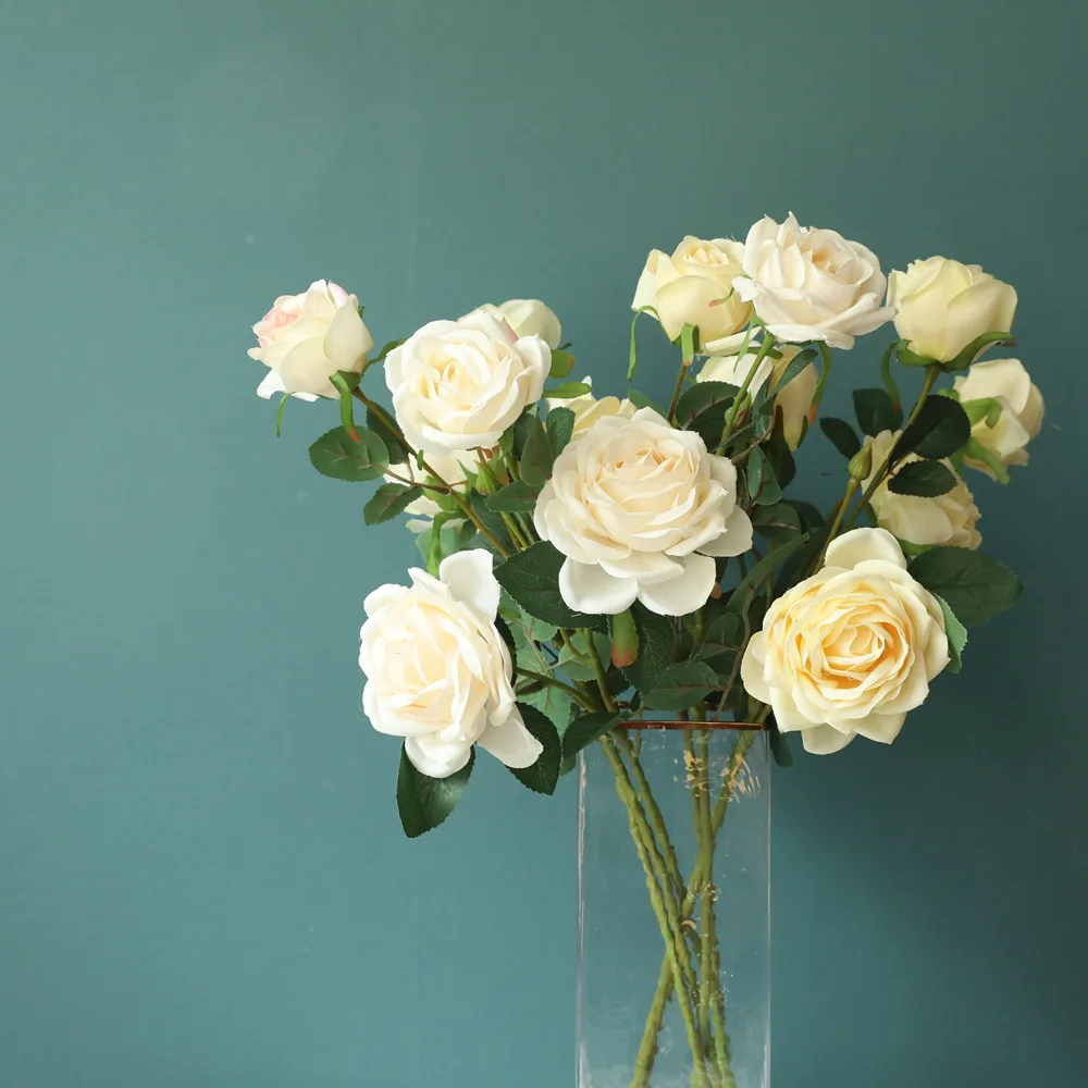 

Artificial Rose Silk Flowers Wall Wreath Fake Plants Fall Home Decor for Wedding Car Decoration Center Pieces Party Accessories