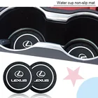 Автомобильная эмблема, противоскользящая накладка, подстаканник, коврик, автоаксессуары для Lexus IS300H, NX300H, CT200H, IS250 IS 220D, 250, IS200, NX, UX, 2 шт.