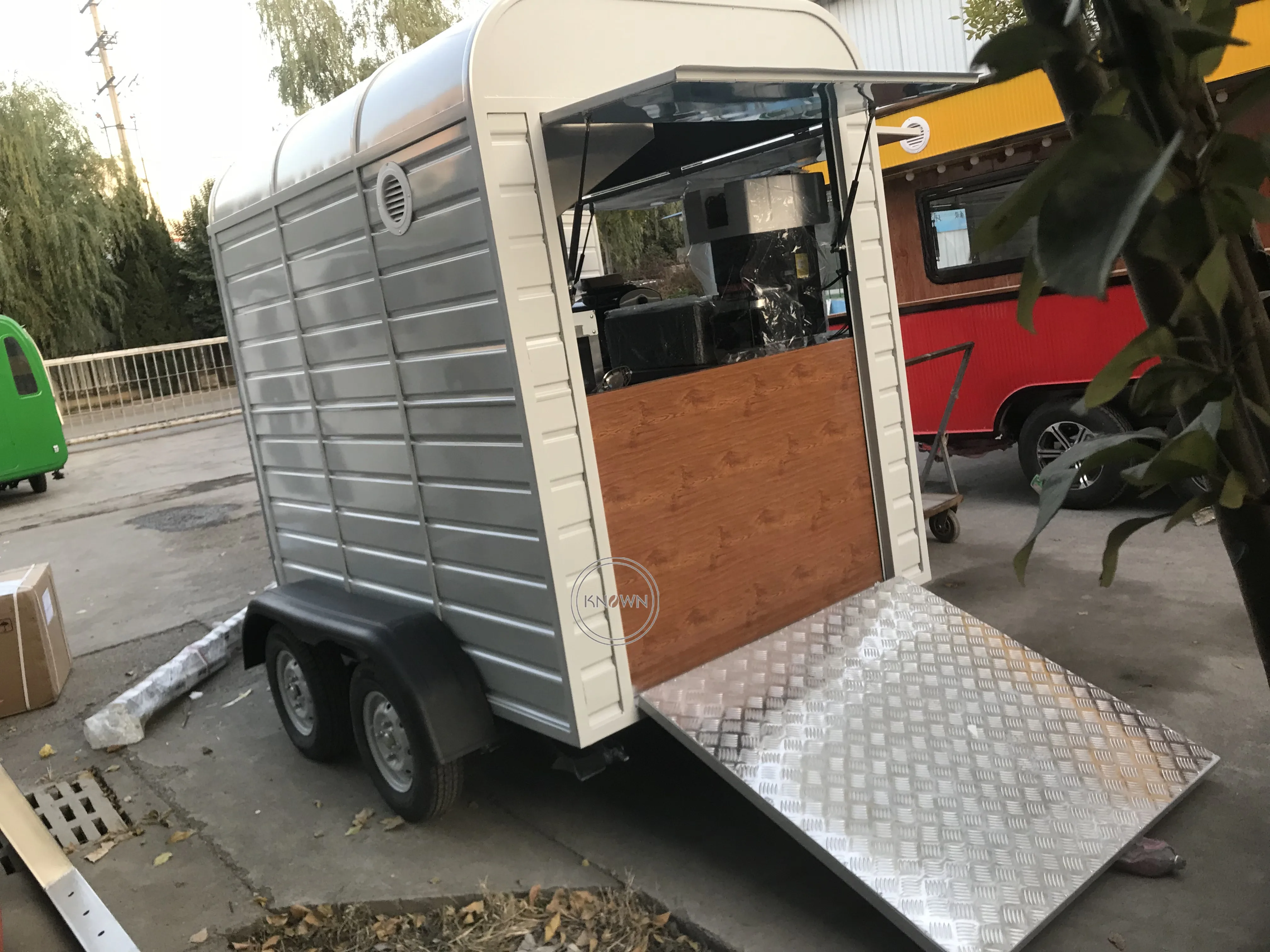 Белый Цвет мобильный Кухня Еда тележка для продажи хот-догов Кофе открытый