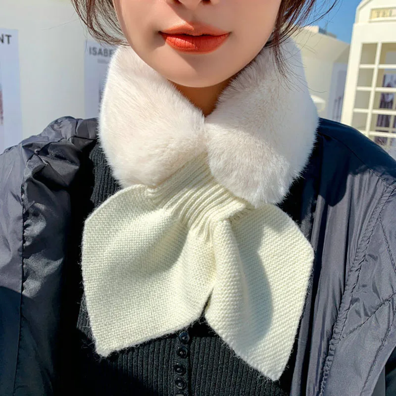 Плюшевый нагрудник с перекрестным узором Новинка Осень-Зима ветрозащитный