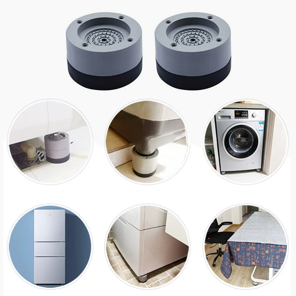 

4pcs Universal Washing Machine Shockproof Foot Pad Air Conditioner Refrigerator Base Fixed Non-slip Moisture-proof Foot Pad
