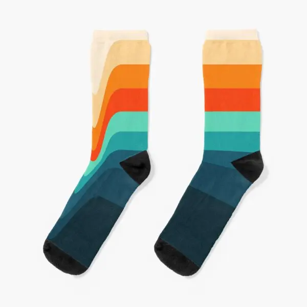 

Retro Verve Crew Socks Black Mens Knee High Ankle Best Women