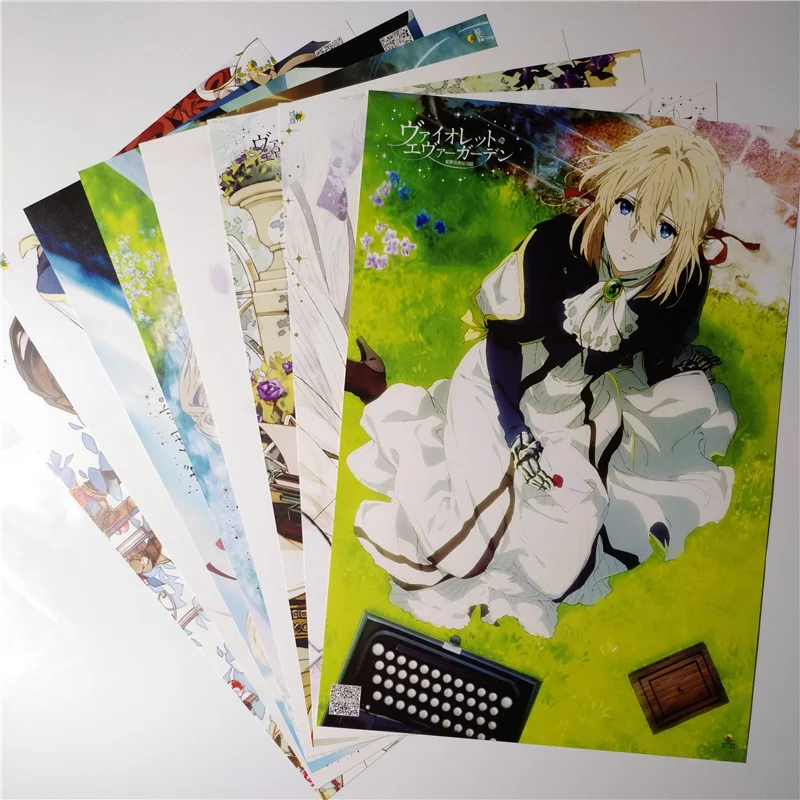 

8*(42x29cm)Violet Evergarden Anime poster Wall Stickers Violet