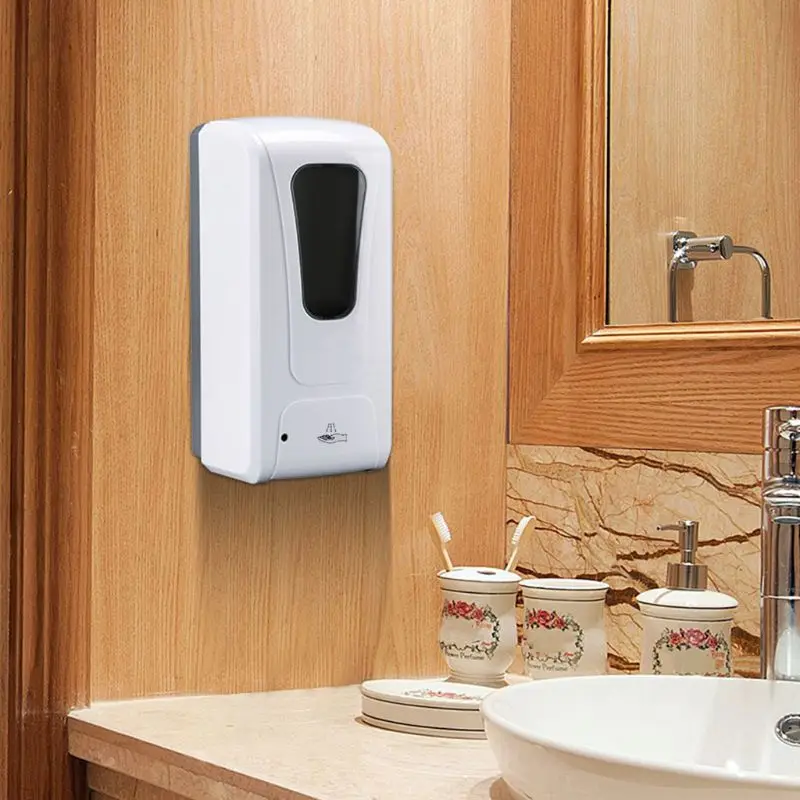 

1000ml Wall-mounted Soap Dispenser Automatic IR Sensor Touchless Hand Disinfection Machine Liquid Spray for Kitchen Bathroom