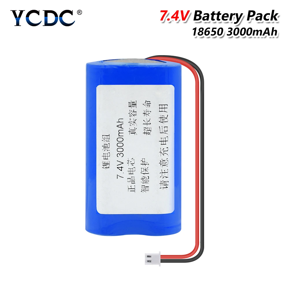 3000mah XH 2.54mm 7,4 v 3000/6000/9000mAh 18650 литиевая аккумуляторная батарея с XH 2,54 мм DC 5,5x2,1 мм разъем для радиоуправляемых игрушек DIY power Bank - Цвет: 3000mah XH 2.54mm