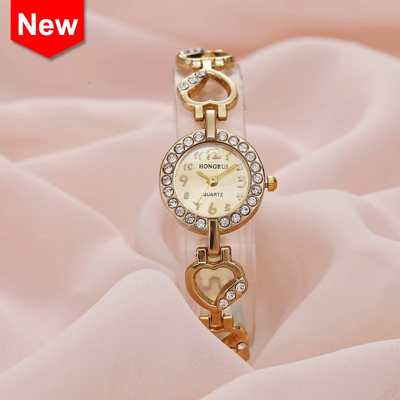 Женские кварцевые часы с браслетом в форме сердца|Женские часы-браслеты| |