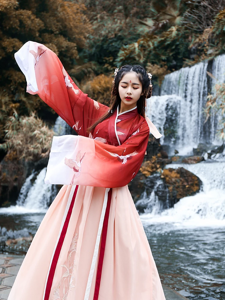 Старинное сказочное платье Hanfu традиционная китайская одежда для женщин